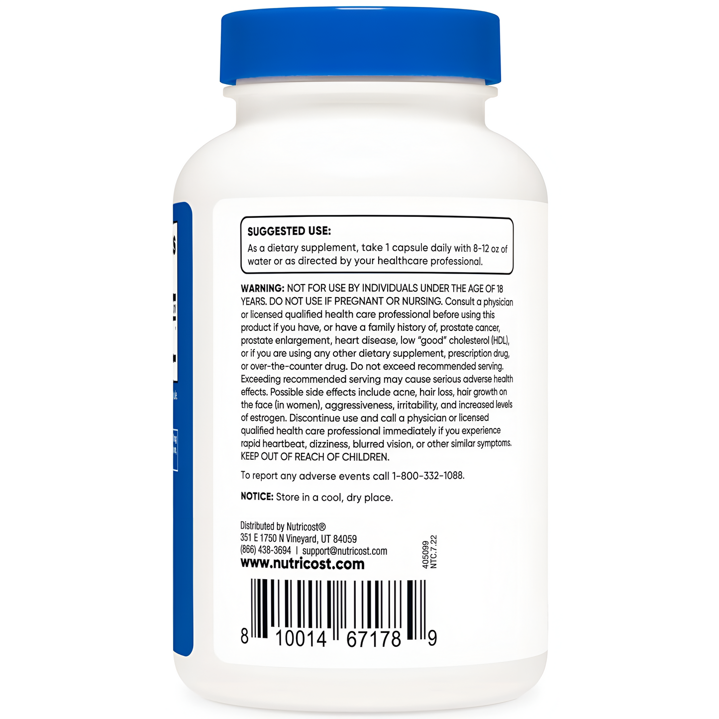 Nutricost DHEA 50 mg, 240 cápsulas, sin gluten, sin soja, sin OMG, suplemento