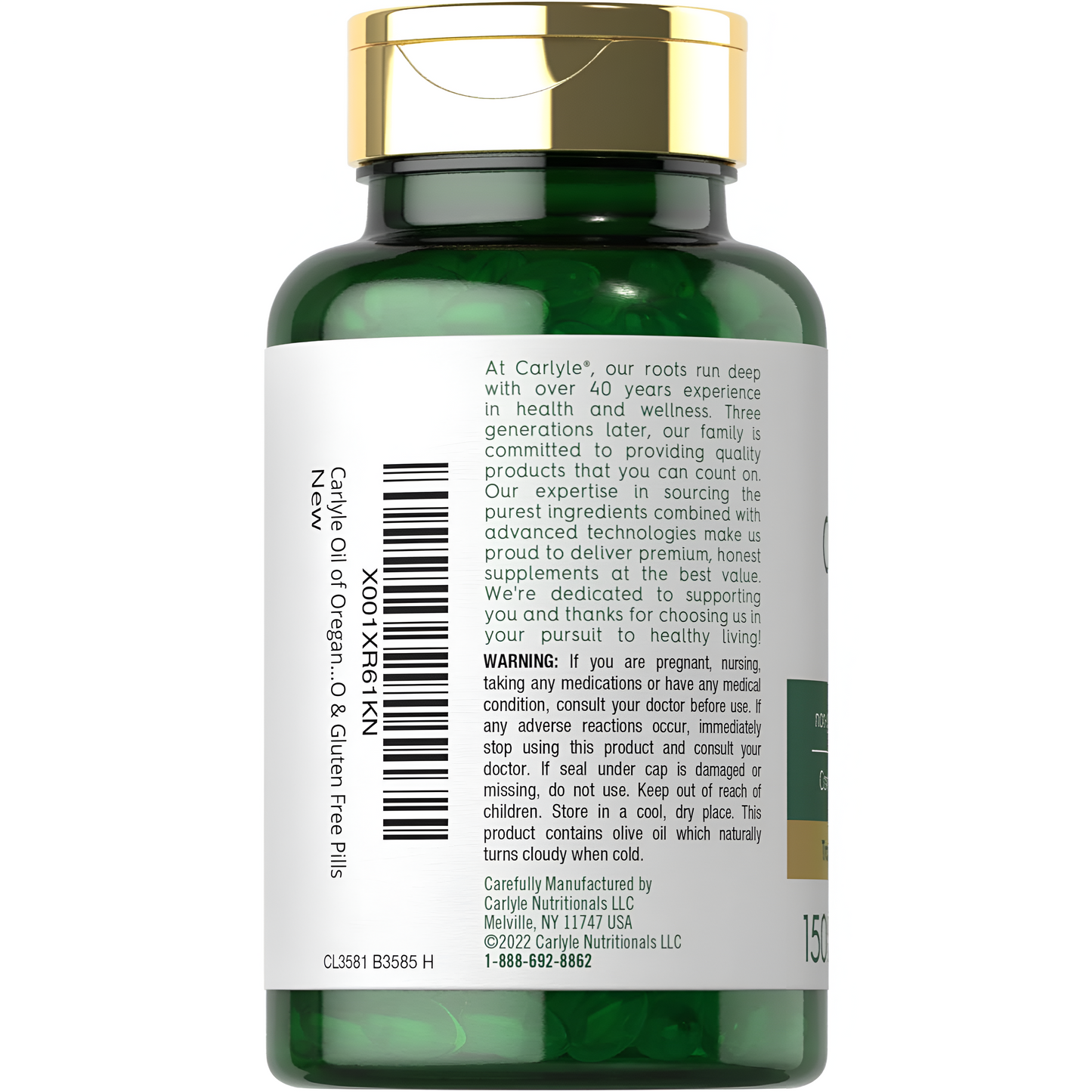 Aceite de Orégano 4000mg , 150 Cápsulas Blandas - Carlyle