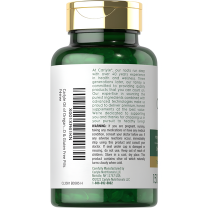 aceite de orégano 4000mg , 150 cápsulas blandas - Carlyle