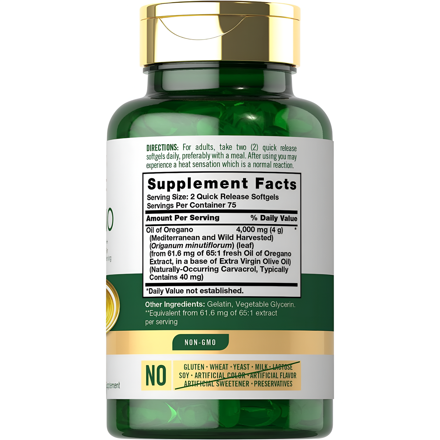 Aceite de Orégano 4000mg , 150 Cápsulas Blandas - Carlyle