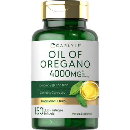 Aceite de Orégano 4000mg , 150 Cápsulas Blandas - Carlyle