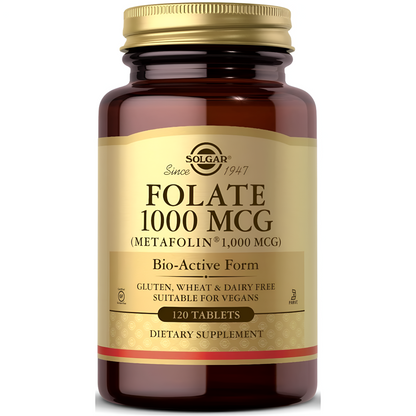 Solgar Folate 1000 mcg (Metafolin) 120 tabletas