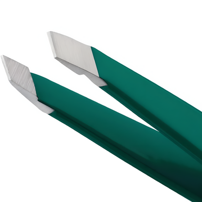 Tweezerman Emerald Shimmer Mini Pinza Inclinada con Estuche