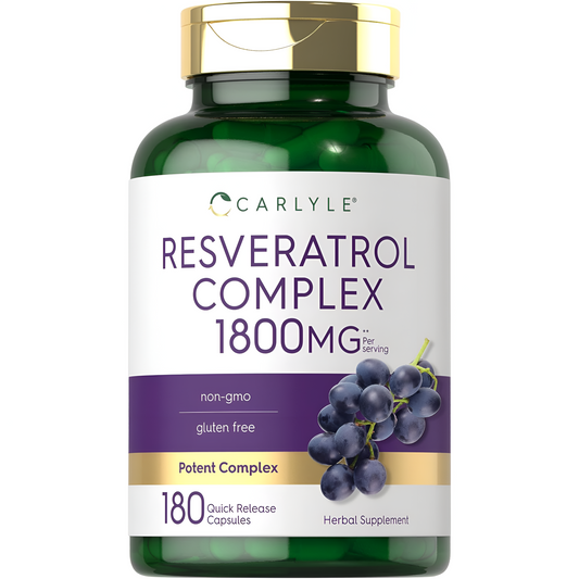 Resveratrol complex 1800mg , 180 capsulas - Carlyle