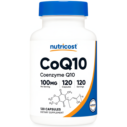 Nutricost, 120 cápsulas CoQ10 de 0.0035 oz; coenzima Q10 de alta absorción