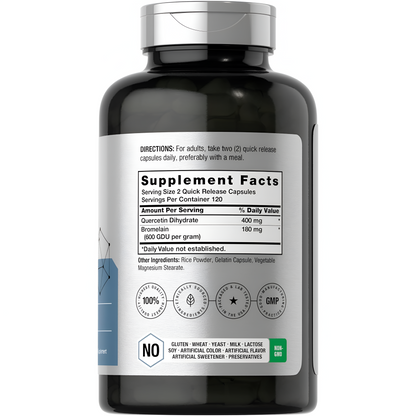 Quercetin con bromelina , 240 capsulas - Horbaach