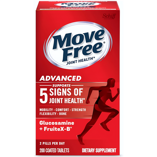 Move Free Suplemento de salud, tabletas de glucosamina avanzada y condroitina , 200 tab