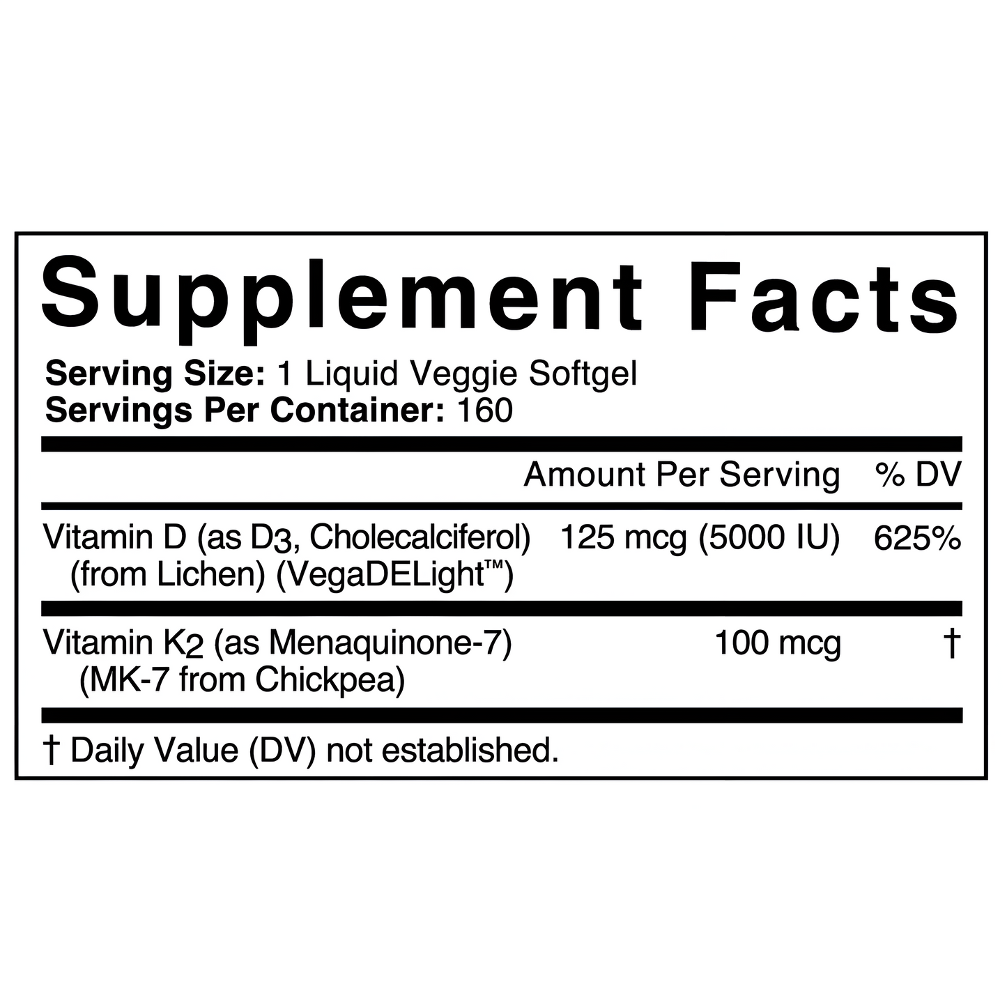 Sports Research D3 + K2, 160 cápsulas blandas vegetales