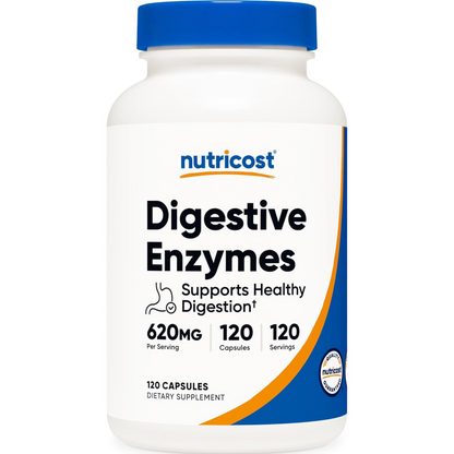 Enzimas digestivas nutricost 620mg 120 capsulas