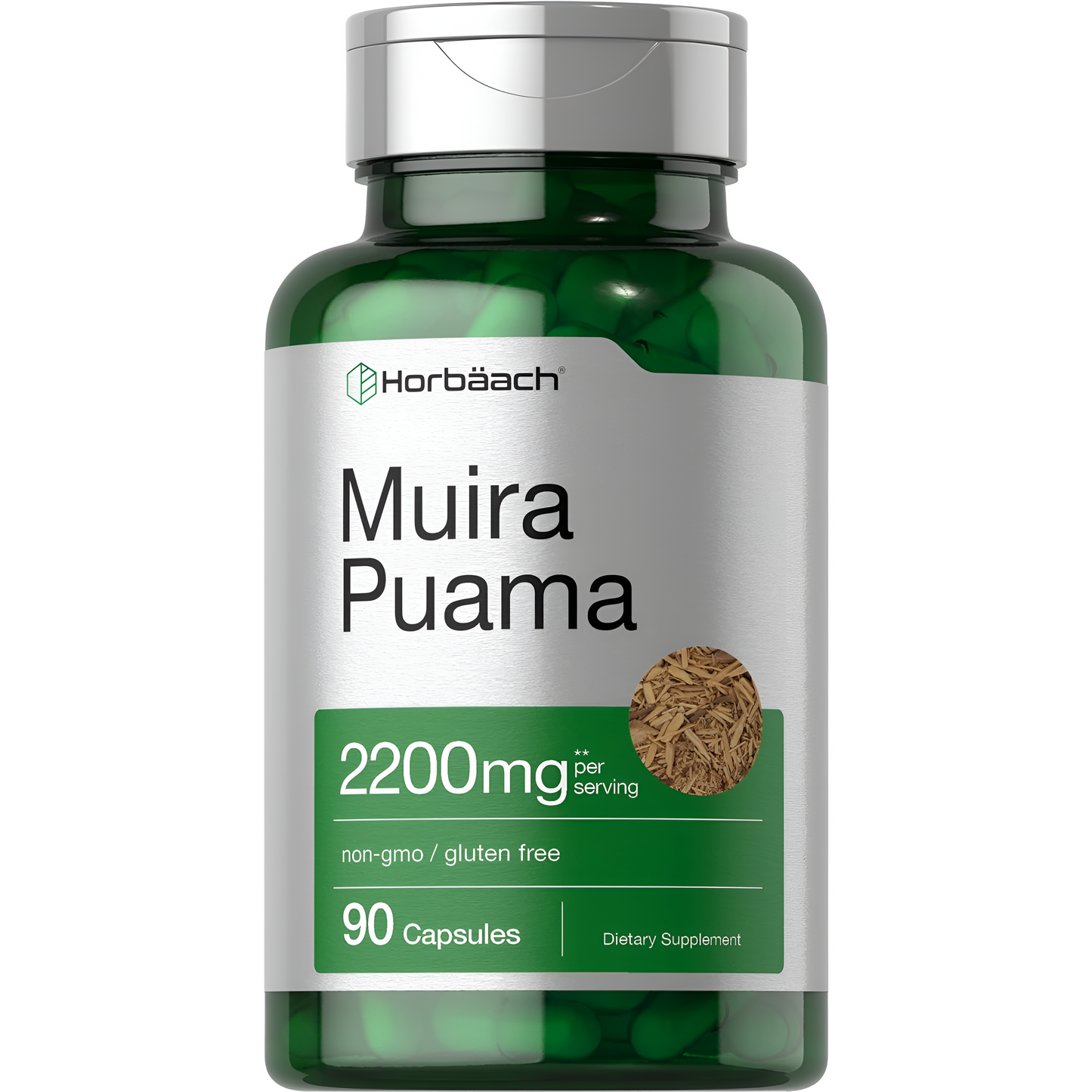 Horbaach Extracto de Muira Puama 2200 mg 90 cápsulas