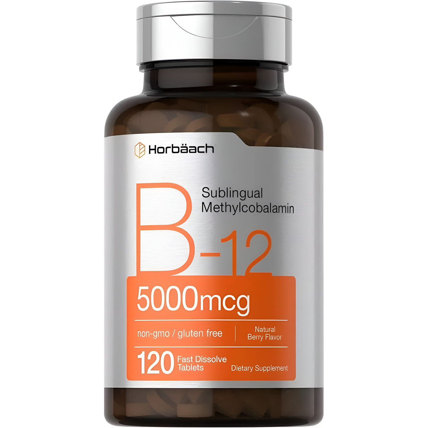 B-12 5000mcg , 120 tabletas disolventes - Horbaach