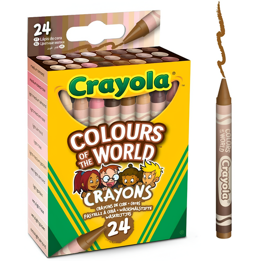 Crayola- Colors of the World 24 crayones, no tóxicos