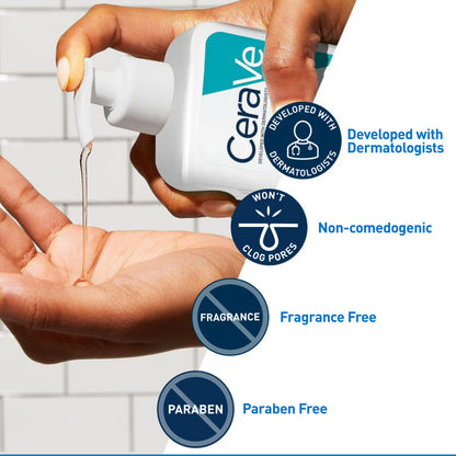 Limpiador facial para el control del acné de CeraVe Skin Care con ácido salicílico al 2%: elimina el acné, los puntos negros y los poros.