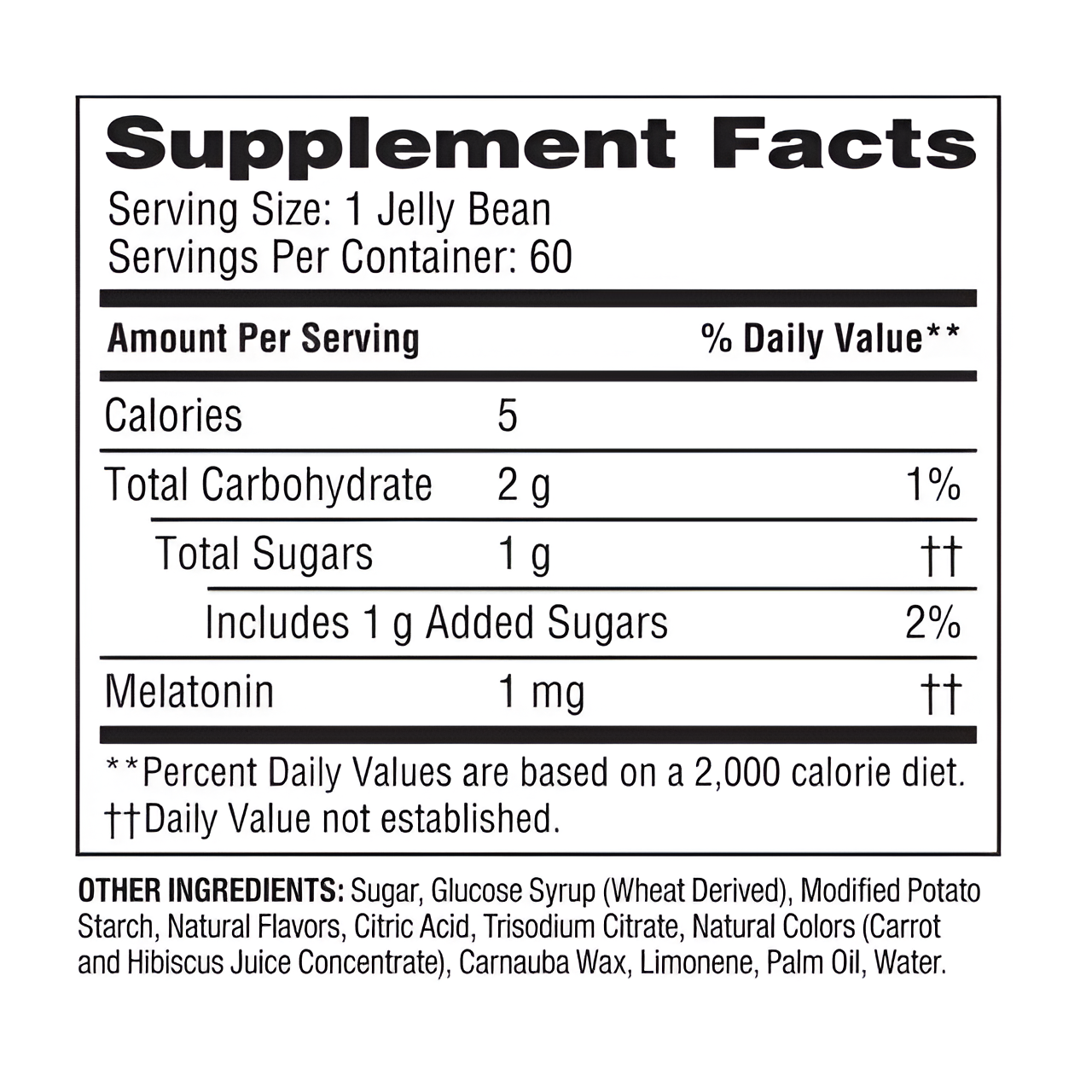 Spring Valley - Melatonina para niños 1mg  , 60 frijolitos confitados