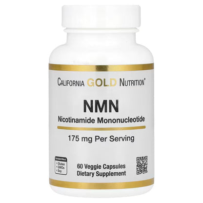 California Gold Nutrition NMN 175 mg 60 cápsulas vegetales