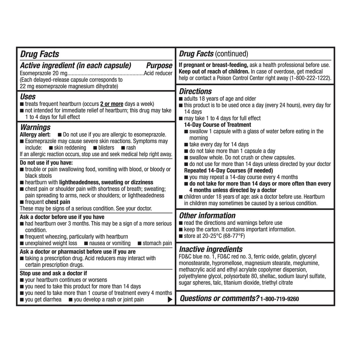 Kirkland Signature Esomeprazole 20 mg., 42 Cápsulas  - liberación retardada de magnesio y esomeprazol