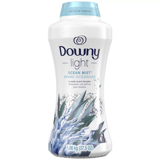 Downy Light Ocean Mist - Perlas potenciadoras de aroma para lavadora sin perfumes pesados