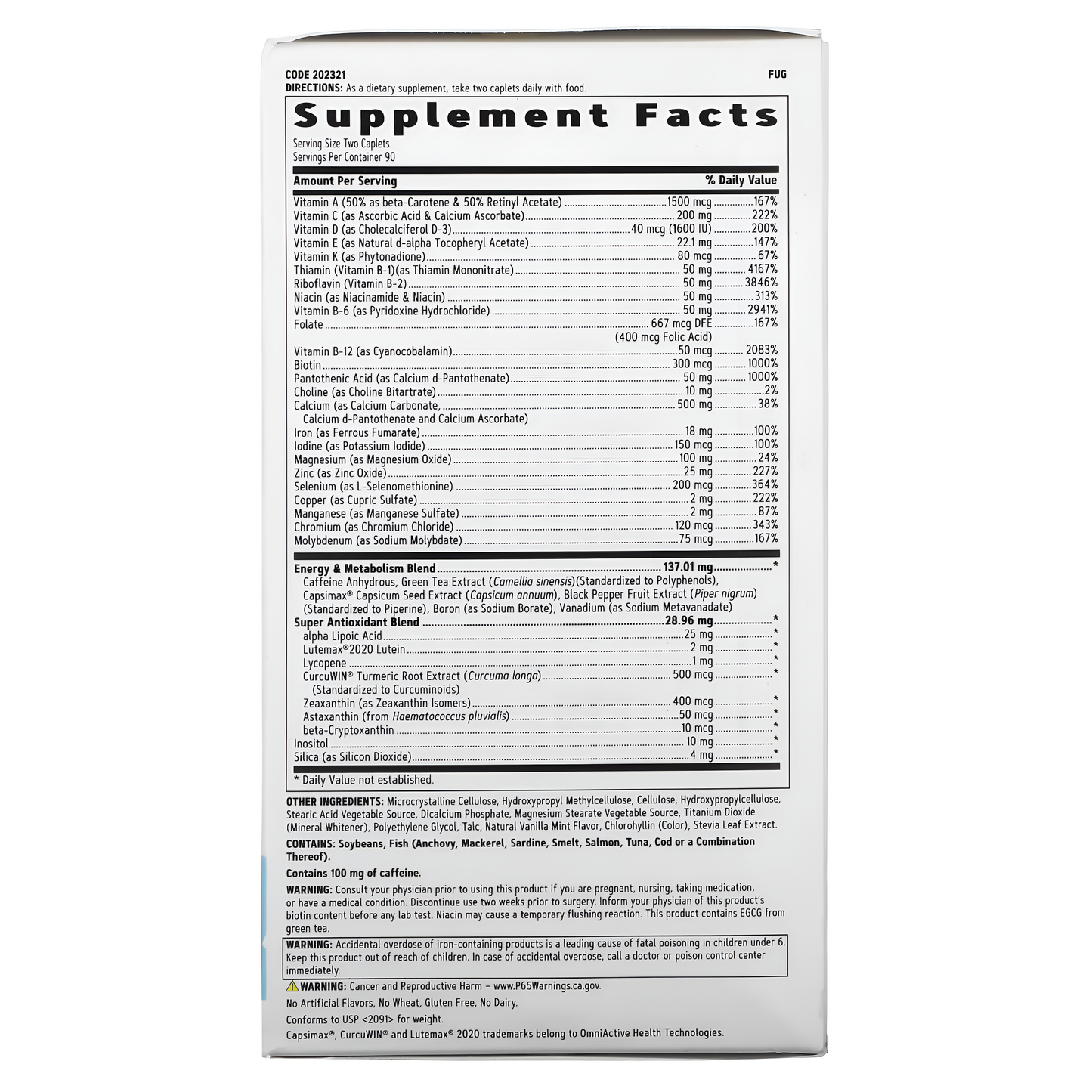 Women's Energia y Metabolismo - Multivitaminico Para Mujer - tabletas - GNC