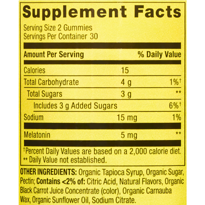 Melatonina en Gomitas  de 5 mg Spring  Valley  60 -120 Gomitas