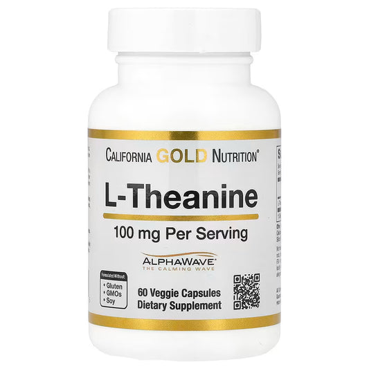 California Gold Nutrition, L-Theanine, 100 mg en capsulas