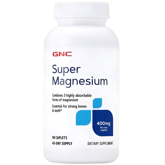 Super Magnesium GNC - 90 Tabletas de 400 mg