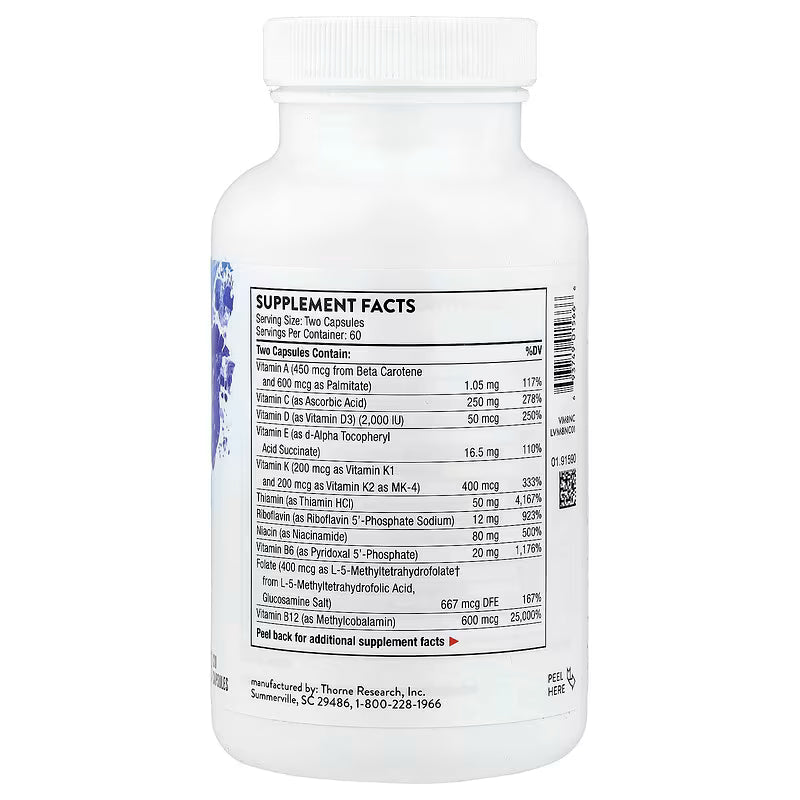 Thorne, Basic Nutrients 2/Day, 120 Capsulas