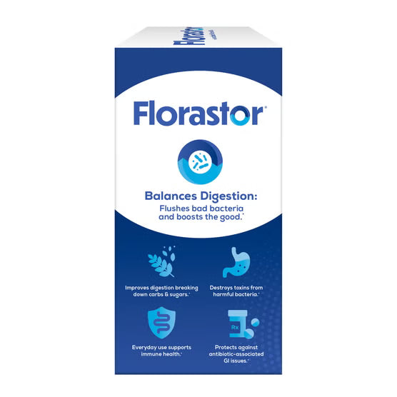 Florastor - Probiótico diario con vitamina D3, 120 cápsulas vegetarianas