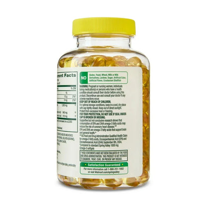 Omega-3 Mini Fish Oil Spring Valley 1000 mg,  Capsulas