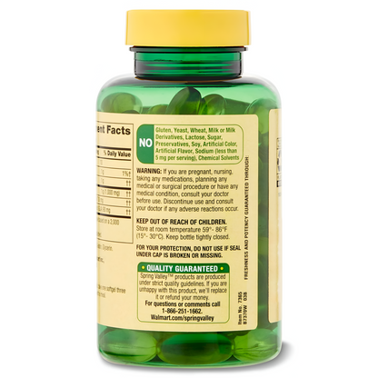 Evening primrose oil 1000mg , 75 capsulas - Spring Valley