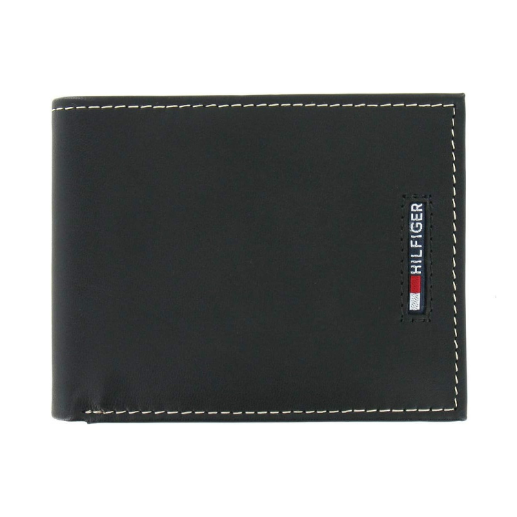 Billetera De Cuero Para Hombre Tommy Hilfiger Negro Pascasse