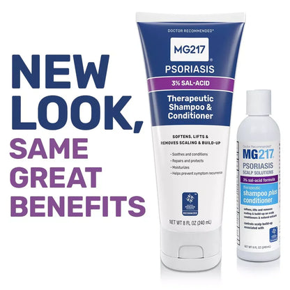 Champú y acondicionador MG217 para la psoriasis del cuero cabelludo 240ml