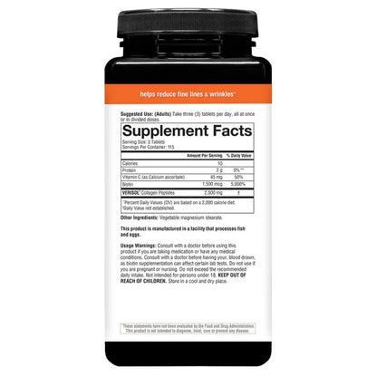 Youtheory -Verisol Collagen with Biotin, 345 tabletas