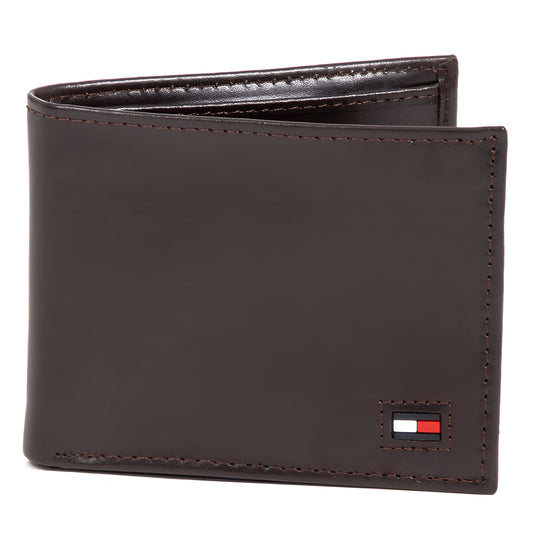 Billetera Tommy Hilfiger Hombre Piel Café Bifold Original M33