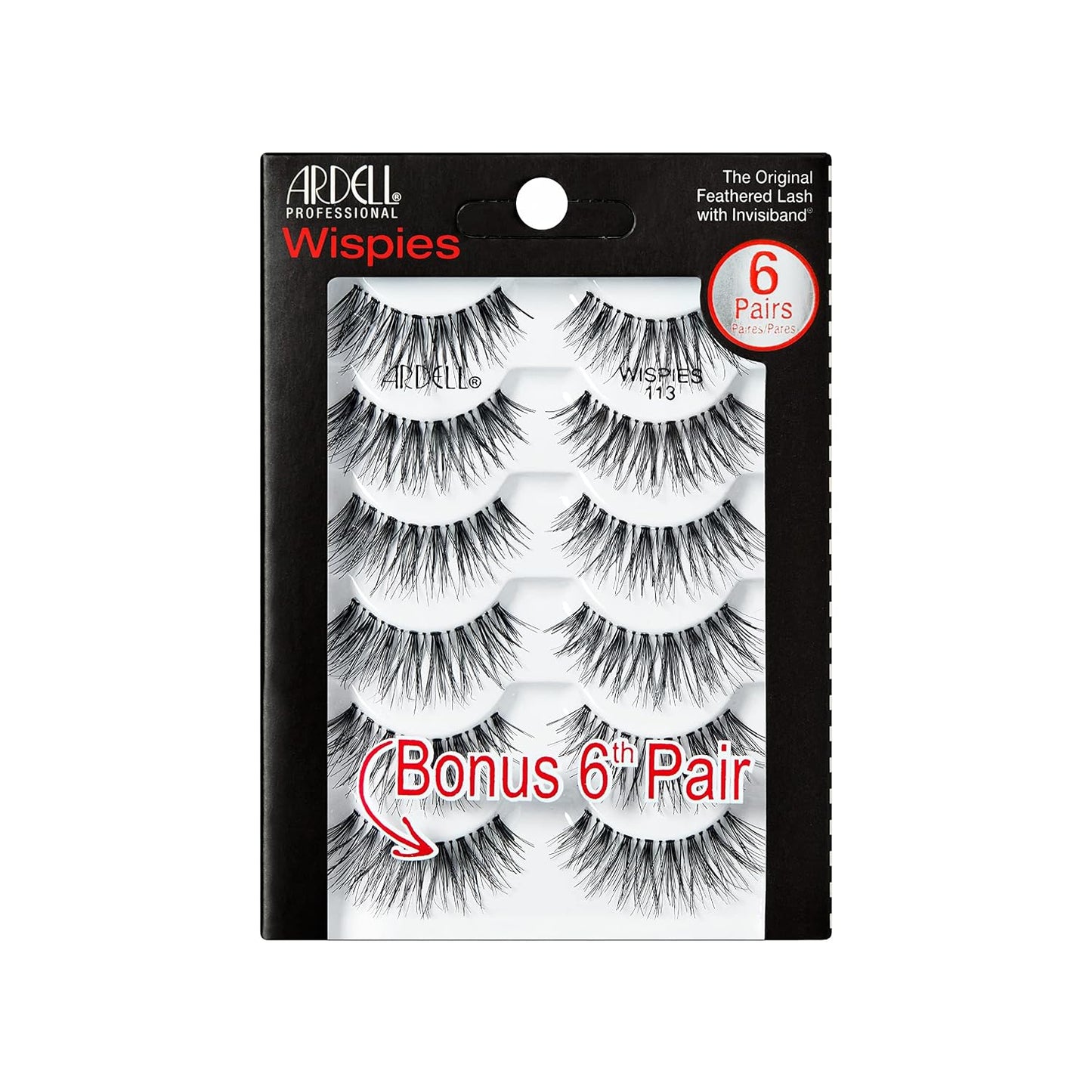 Pestañas Postizas Ardell Wispies 113 – Naturales y Ligeras, 6 Pares