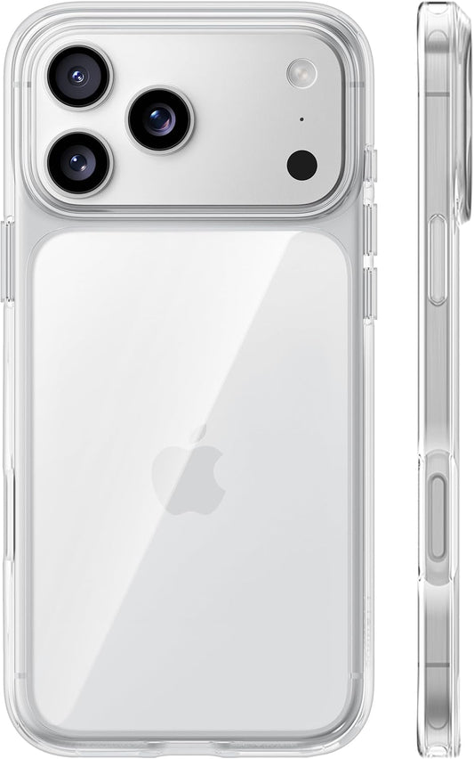 Funda  para iPhone 17 Pro Max Protección de Grado Militar, Torras Transparente Anti-Arañazos Borde Suave para iPhone 17 Pro Max, Transparente 6.9".