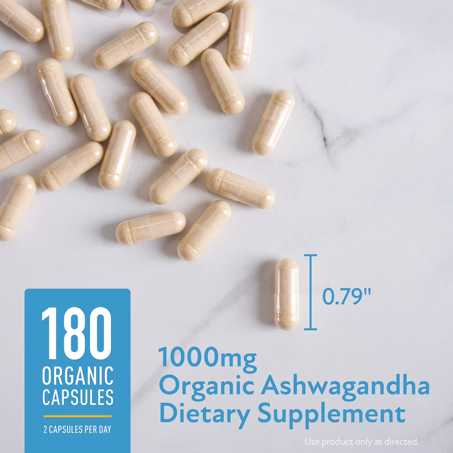 Members Mark - Ashwagandha Organic 1000mg, 180 capsulas