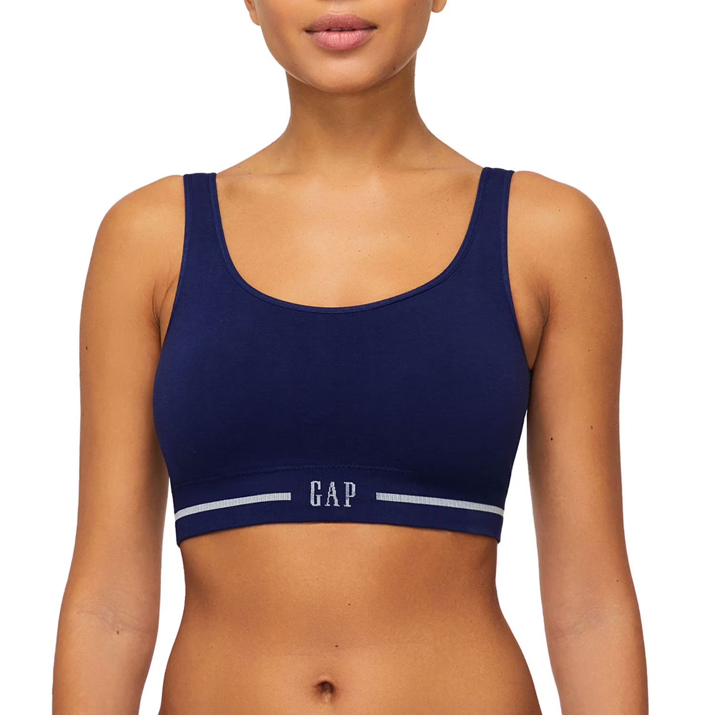 GapBody Sujetador deportivo cómodo de algodón sin costuras  para mujer (paquete de 2)