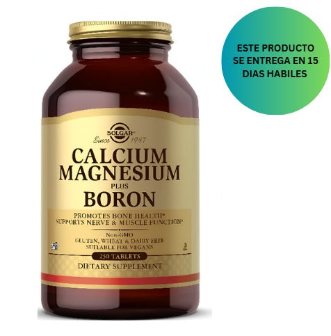 Solgar , Calcio  Magnesio + Boron, 250 Tabletas