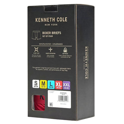 Kenneth Cole Men's 4-Pack Boxer Brief color negro