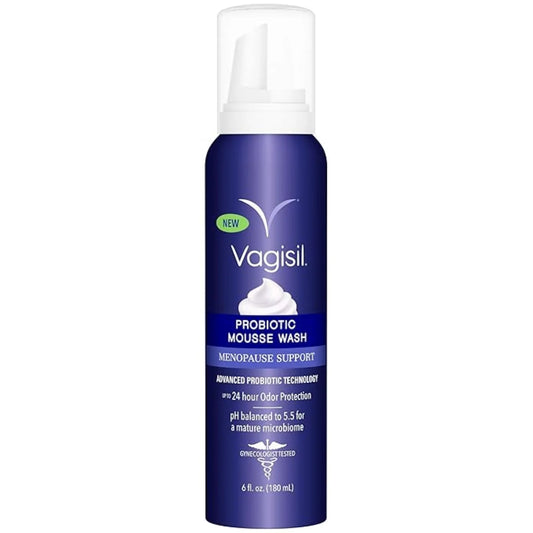 Vagisil Menopause Support Jabón Femenino Probiotico  en espuma , 180ml