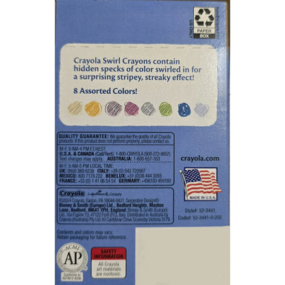 Crayones Combiandos Crayola - Swirl Crayons -  Paquete de 8  - Edición limitada