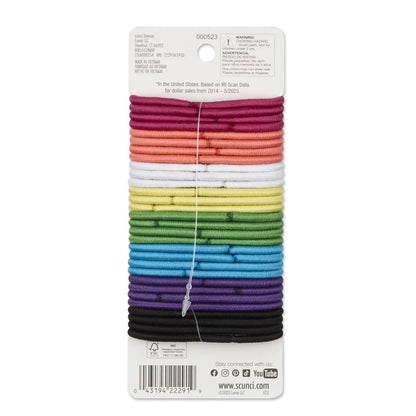 Gomas elásticas para coleta Scunci , multicolor, paquete de 30 unidades