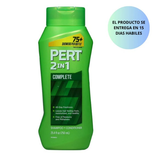 PERT - Champú y acondicionador 2 en 1 para hombre de uso diario, acondicionador para cabello para hombres, elimina la suciedad, el aceite y la acumulación, 750ml