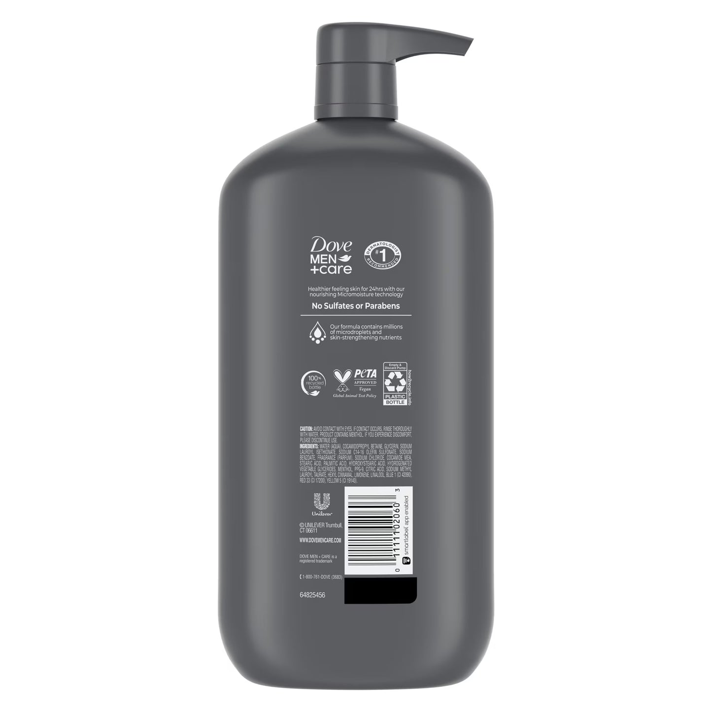 Gel de ducha y rostro Dove Men+Care para hombre, 887 ml