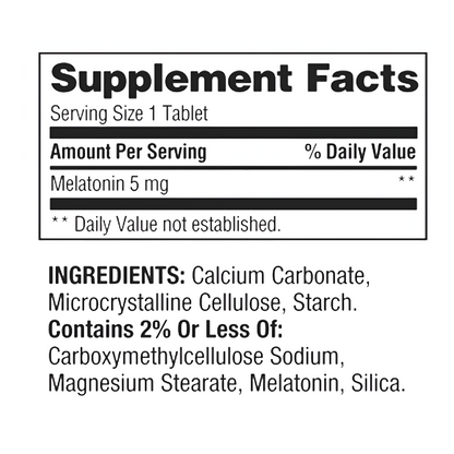 Melatonina 5mg - 240 tabletas Spring Valley