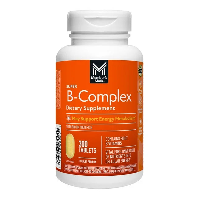 Super B-complex con Biotin 300 tabletas Member's Mark