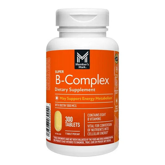 Super B-complex con Biotin 300 tabletas Member's Mark