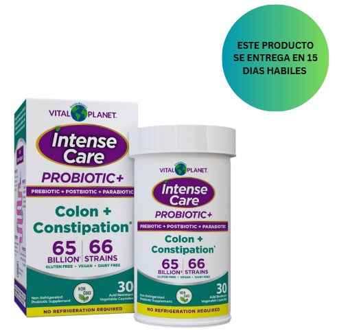 Vital Planet - Probióticos de cuidado intenso para colon y estreñimiento, 30 Capsulas