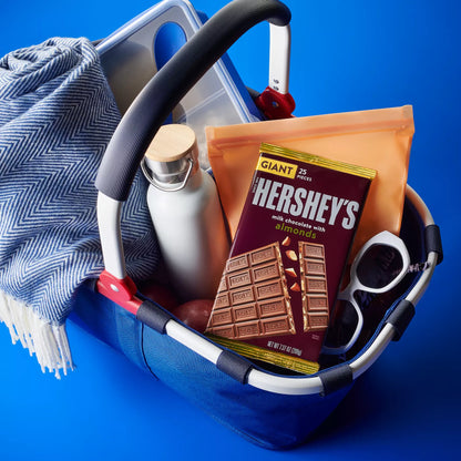 Hershey's Milk Chocolate with almonds GIANT - 25 piezas, 208g - 170 calorías por 4 piezas