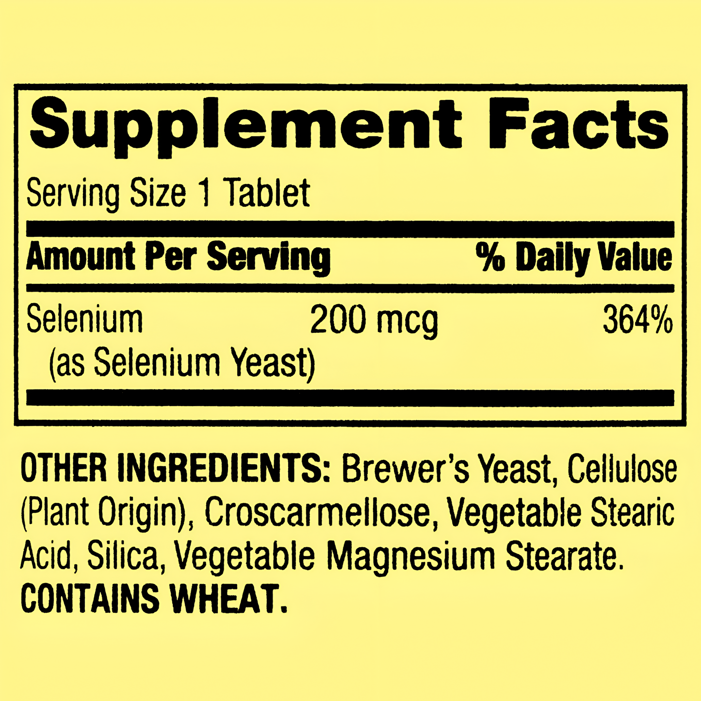 Selenium - Spring Valley - 200 mcg - 100 Tabletas